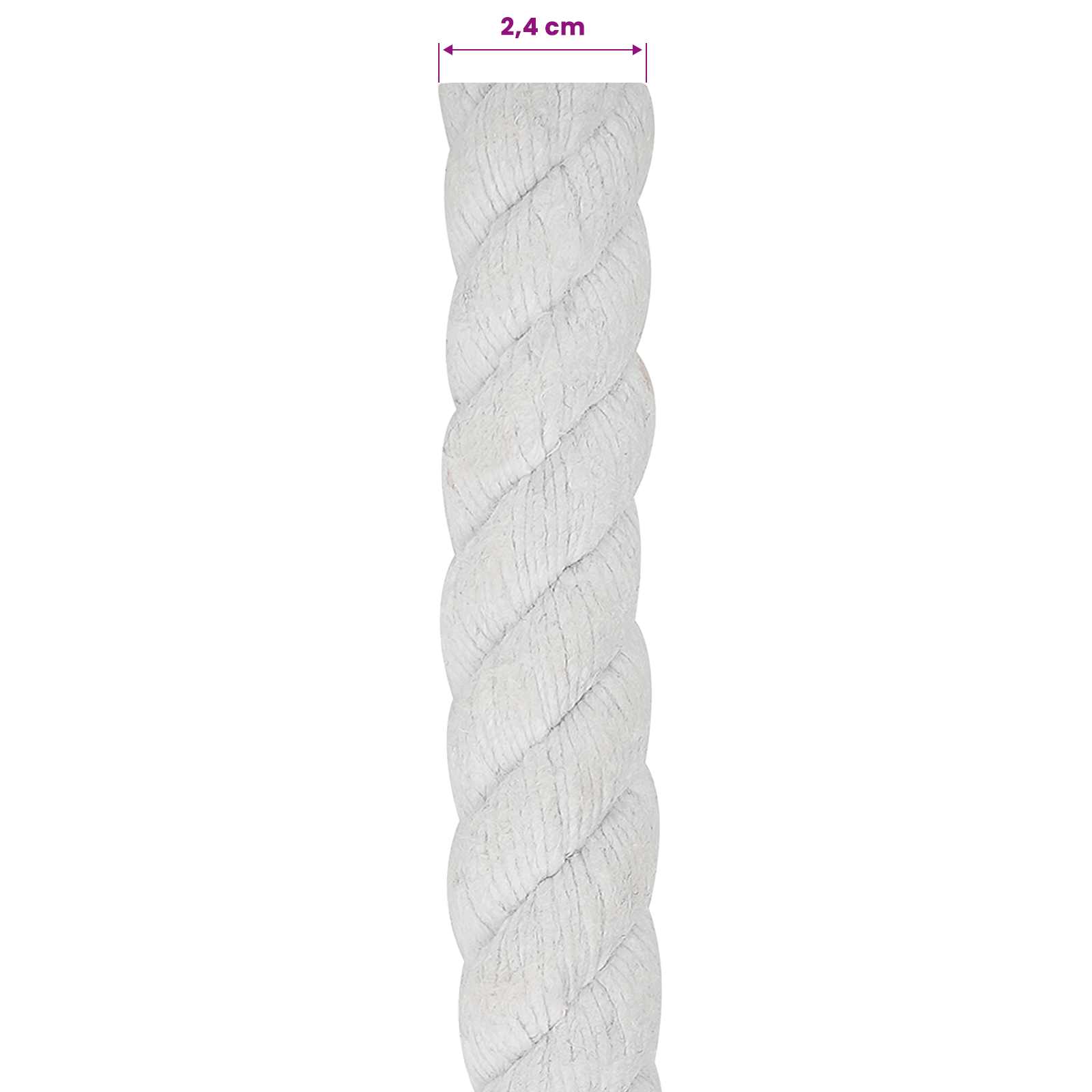 Touw Wit 2,4 x 2,4 x 2500 cm Katoen