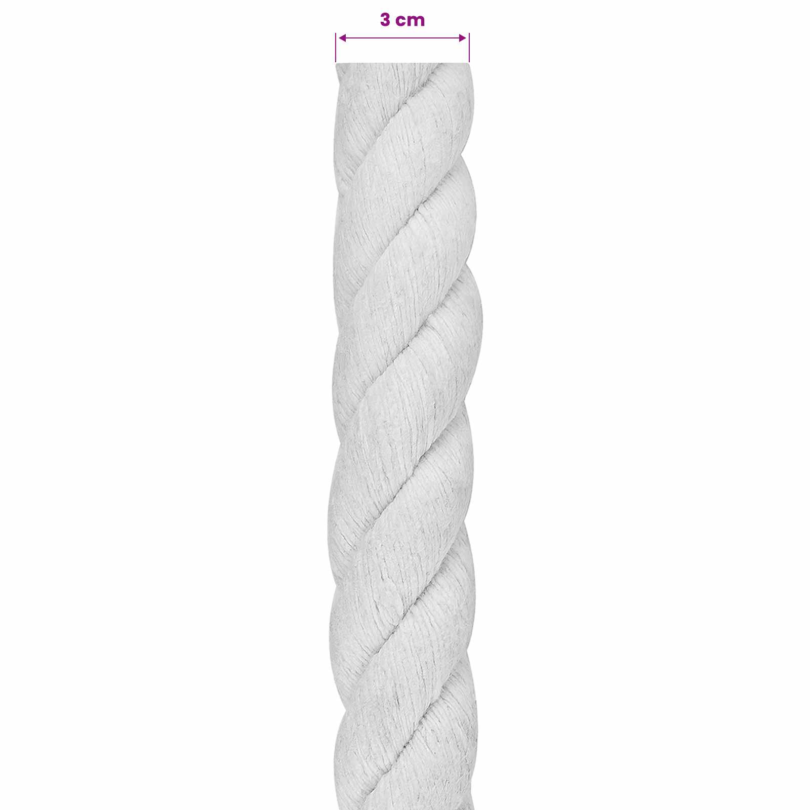 Touw Wit 3 x 3 x 1000 cm Katoen