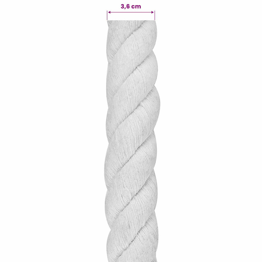 Touw Wit 3,6 x 3,6 x 2500 cm Katoen