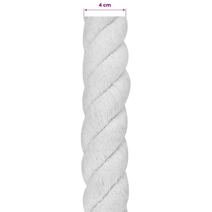 Katoenen Touw 40 mm 10 m Wit 100% Katoen