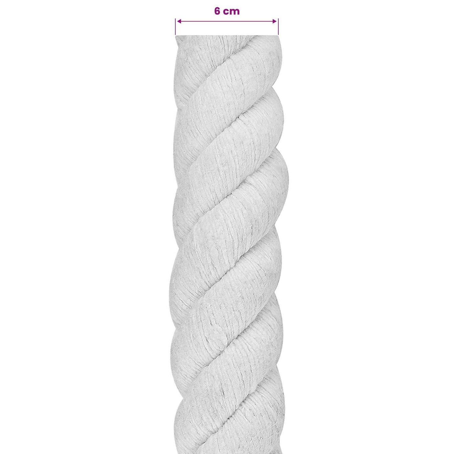 Touw Wit 6 x 6 x 1000 cm Katoen