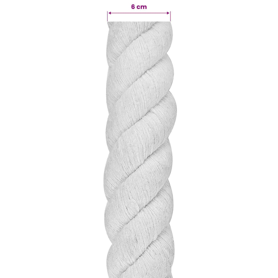 Touw Wit 6 x 6 x 1000 cm Katoen