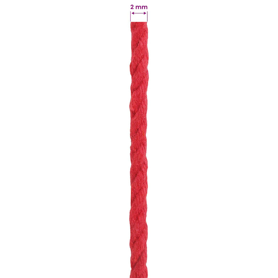 Touw 10 pcs Rood Katoen
