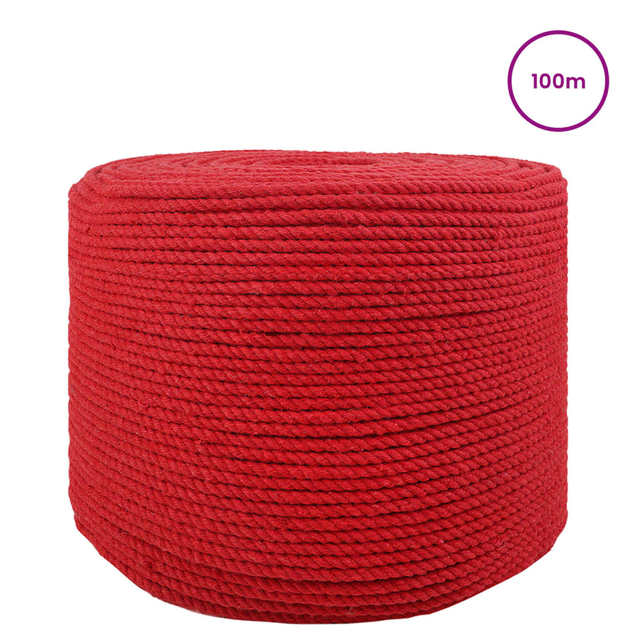 Touw 10 pcs Rood Katoen