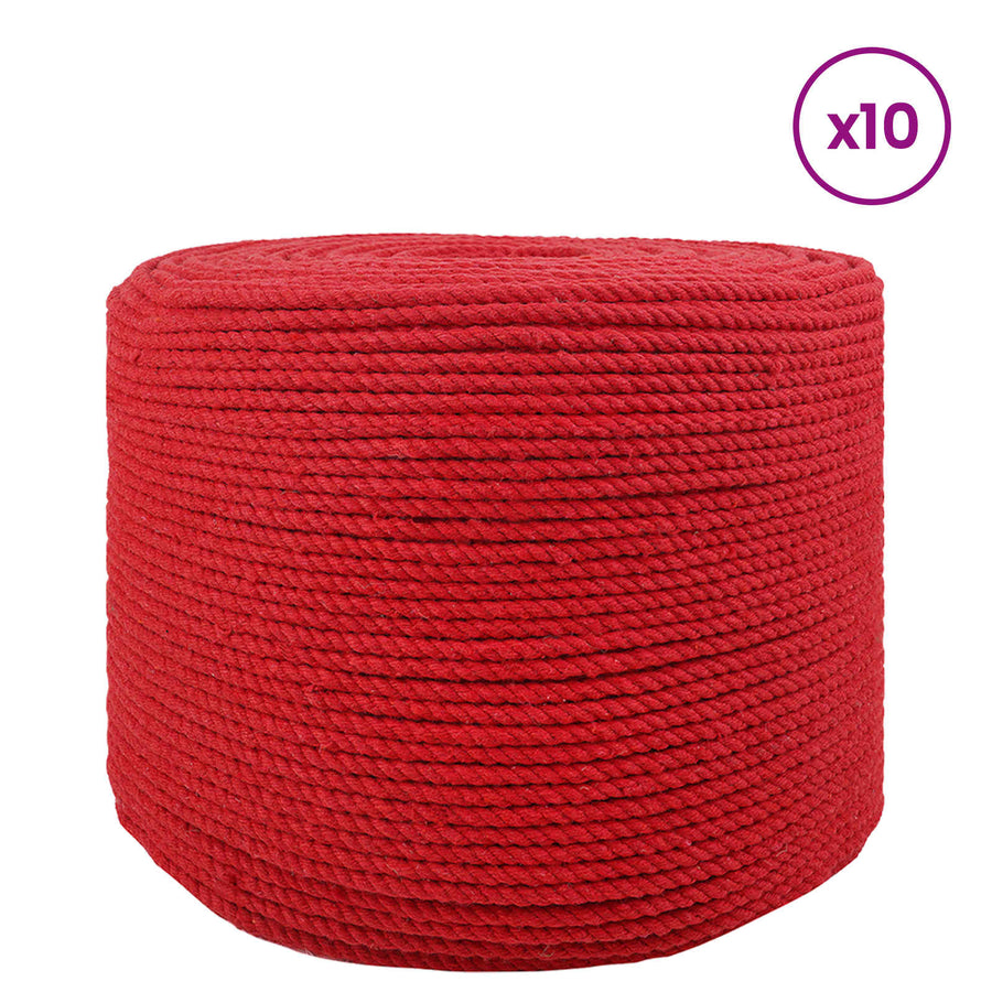 Touw 10 pcs Rood Katoen