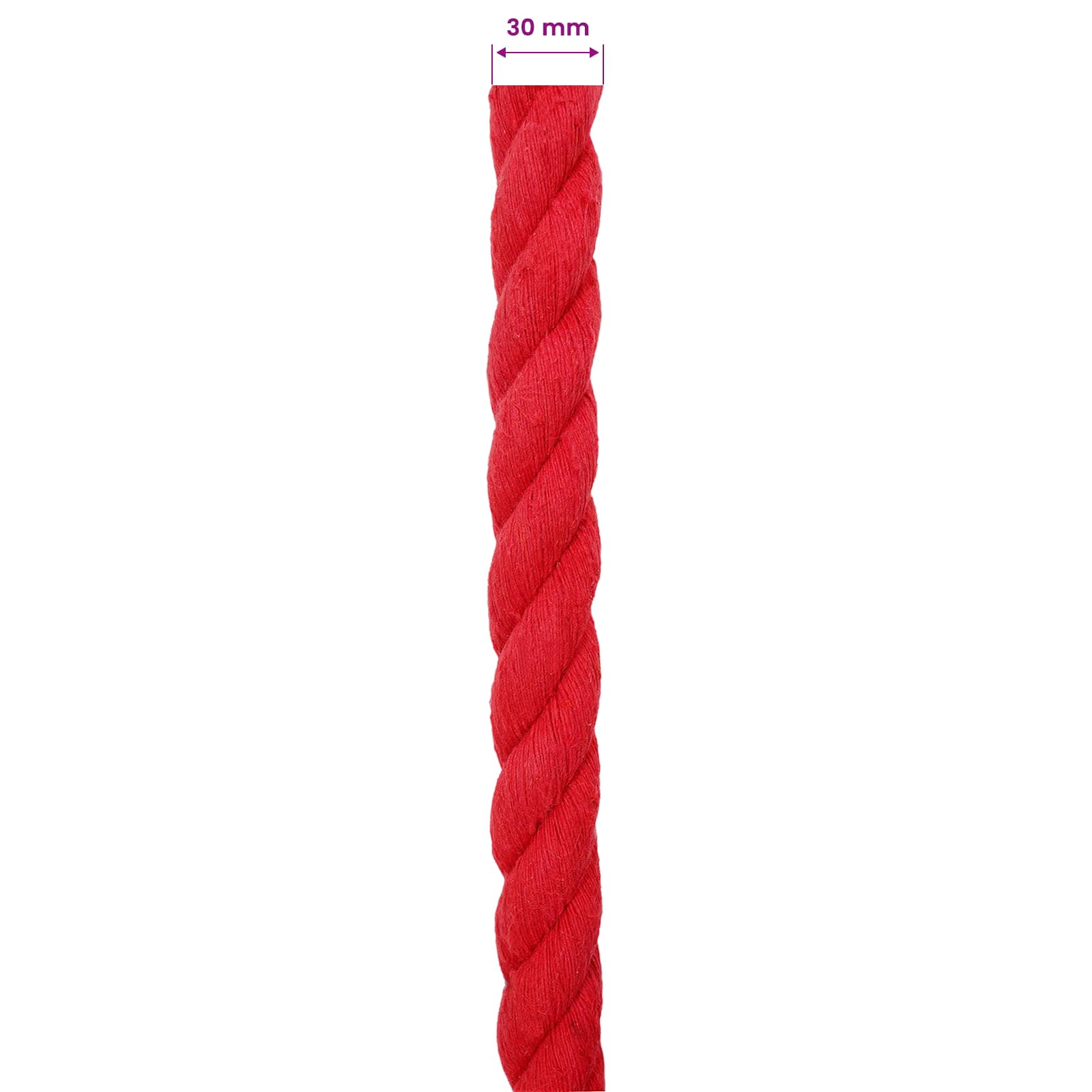 Touw Rood 3 x 3 x 5000 cm Katoen