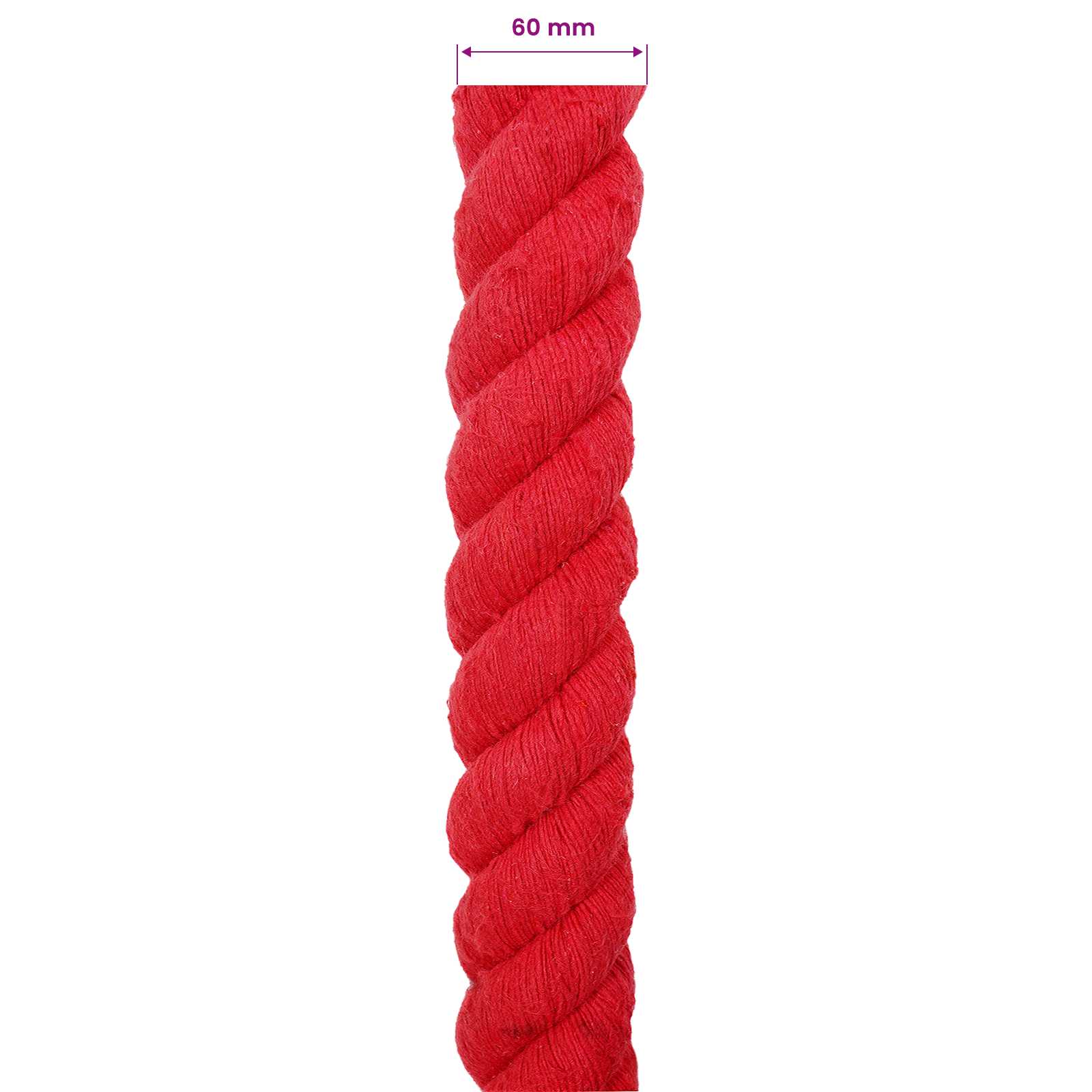 Touw Rood 6 x 6 x 1000 cm Katoen