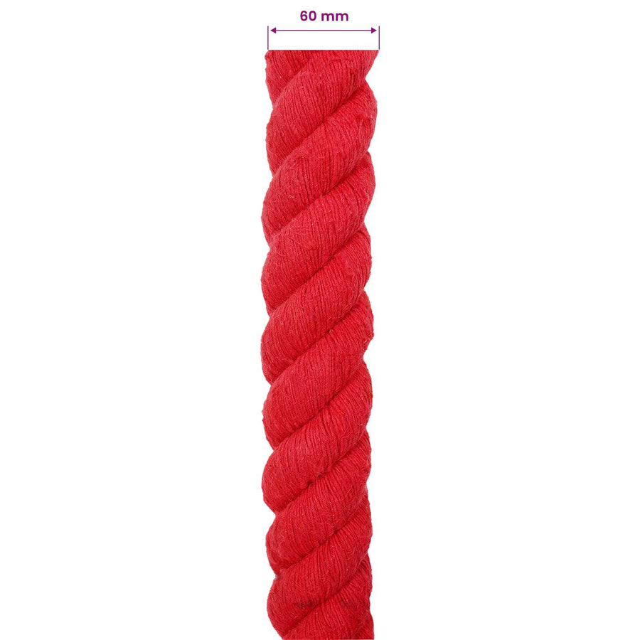 Touw Rood 6 x 6 x 1000 cm Katoen