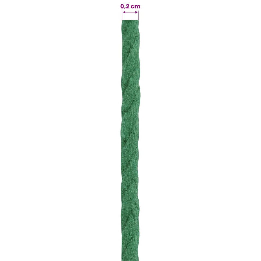 Katoen Touw 2 st 2 mm 100 m Groen 100% Katoen