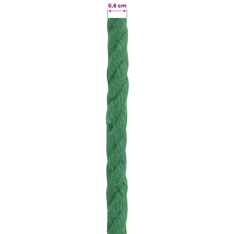 Touw Groen 0,6 x 0,6 x 10000 cm Katoen
