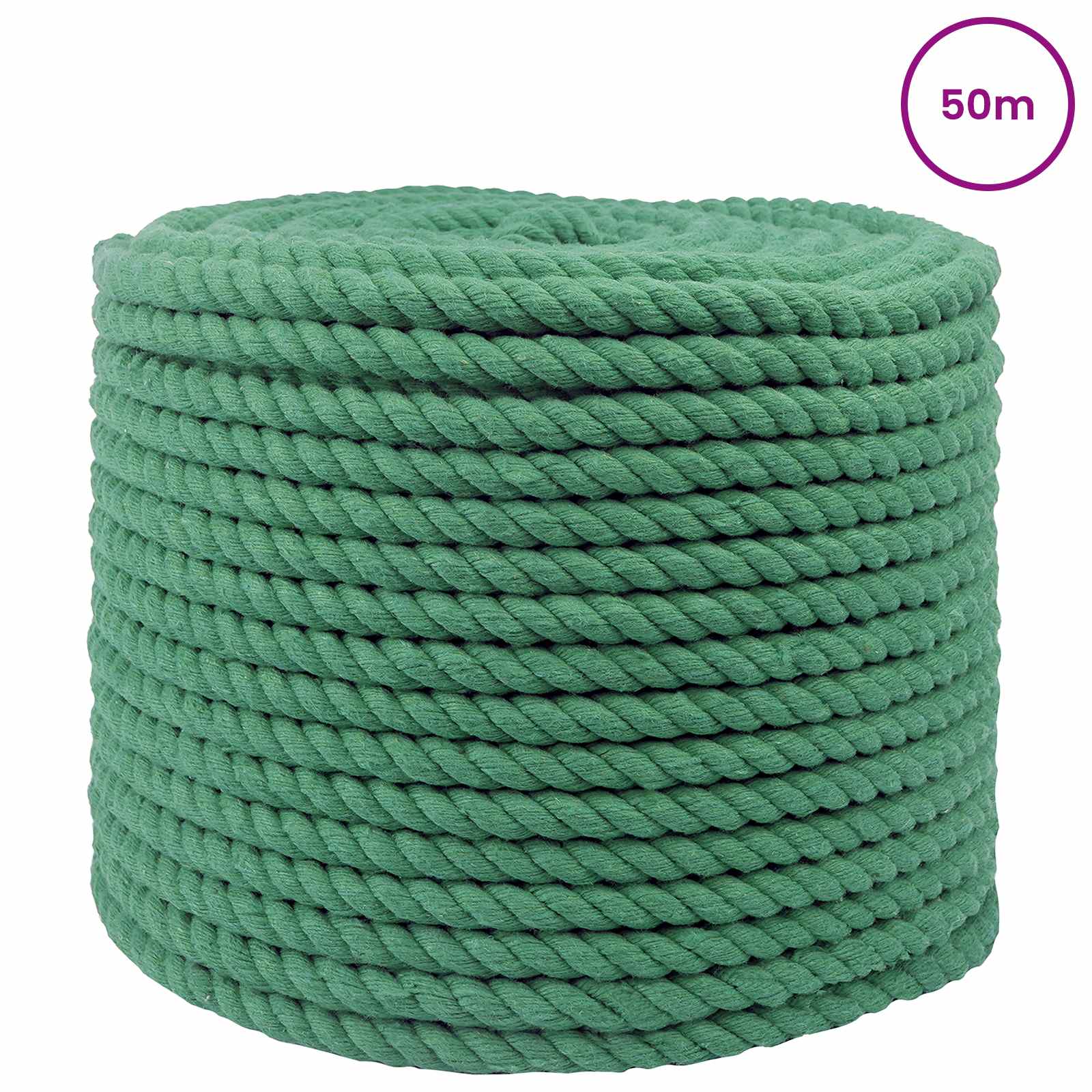 Touw Groen 1,2 x 1,2 x 5000 cm Katoen