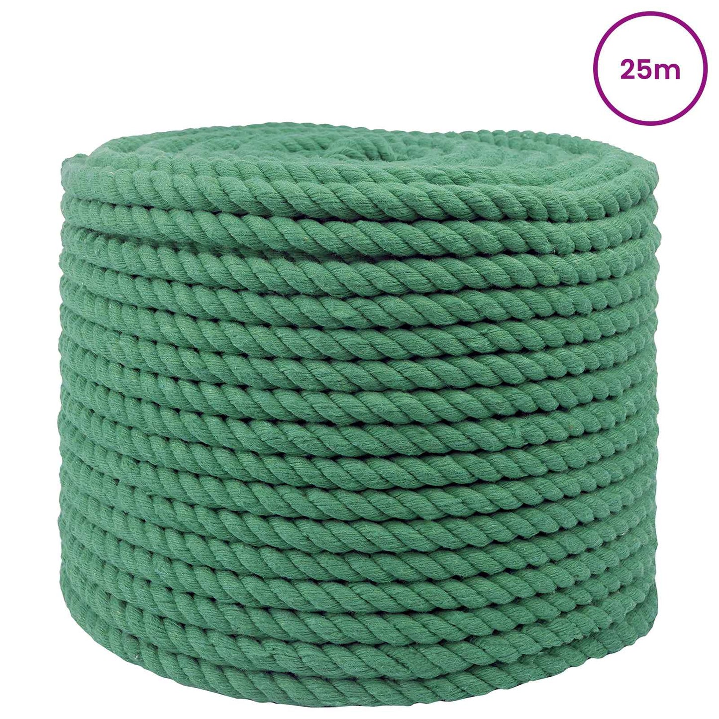Touw Groen 1,4 x 1,4 x 2500 cm Katoen