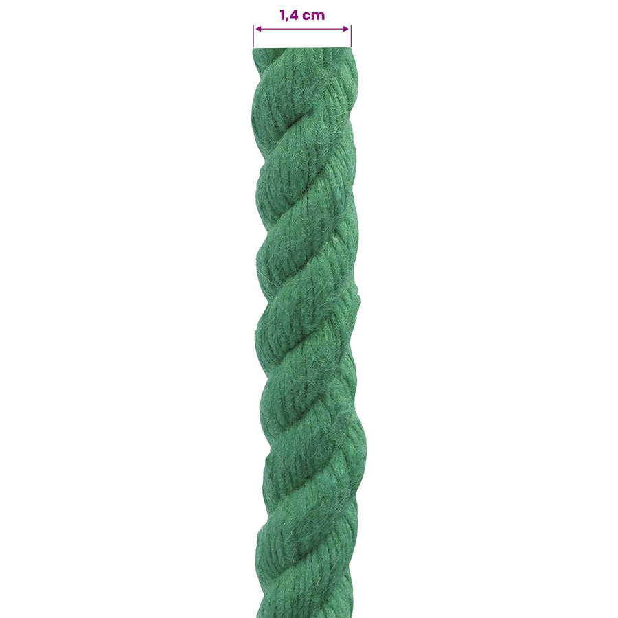 Touw Groen 1,4 x 1,4 x 25000 cm Katoen