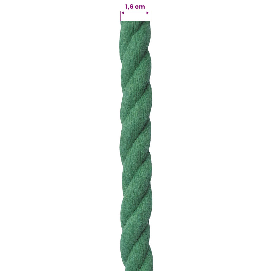 Touw Groen 1,6 x 1,6 x 2500 cm Katoen