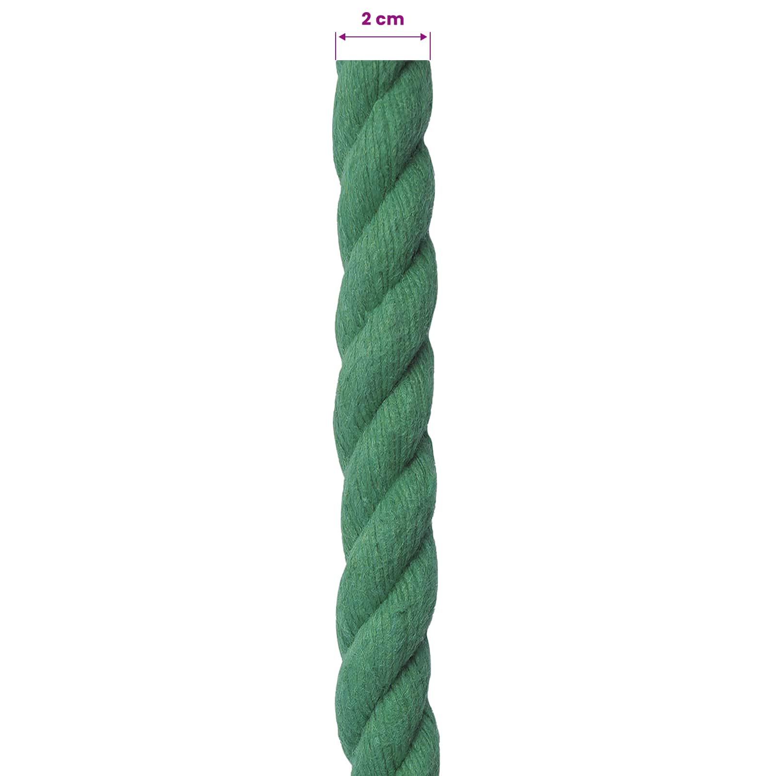 Touw Groen 2 x 2 x 10000 cm Katoen