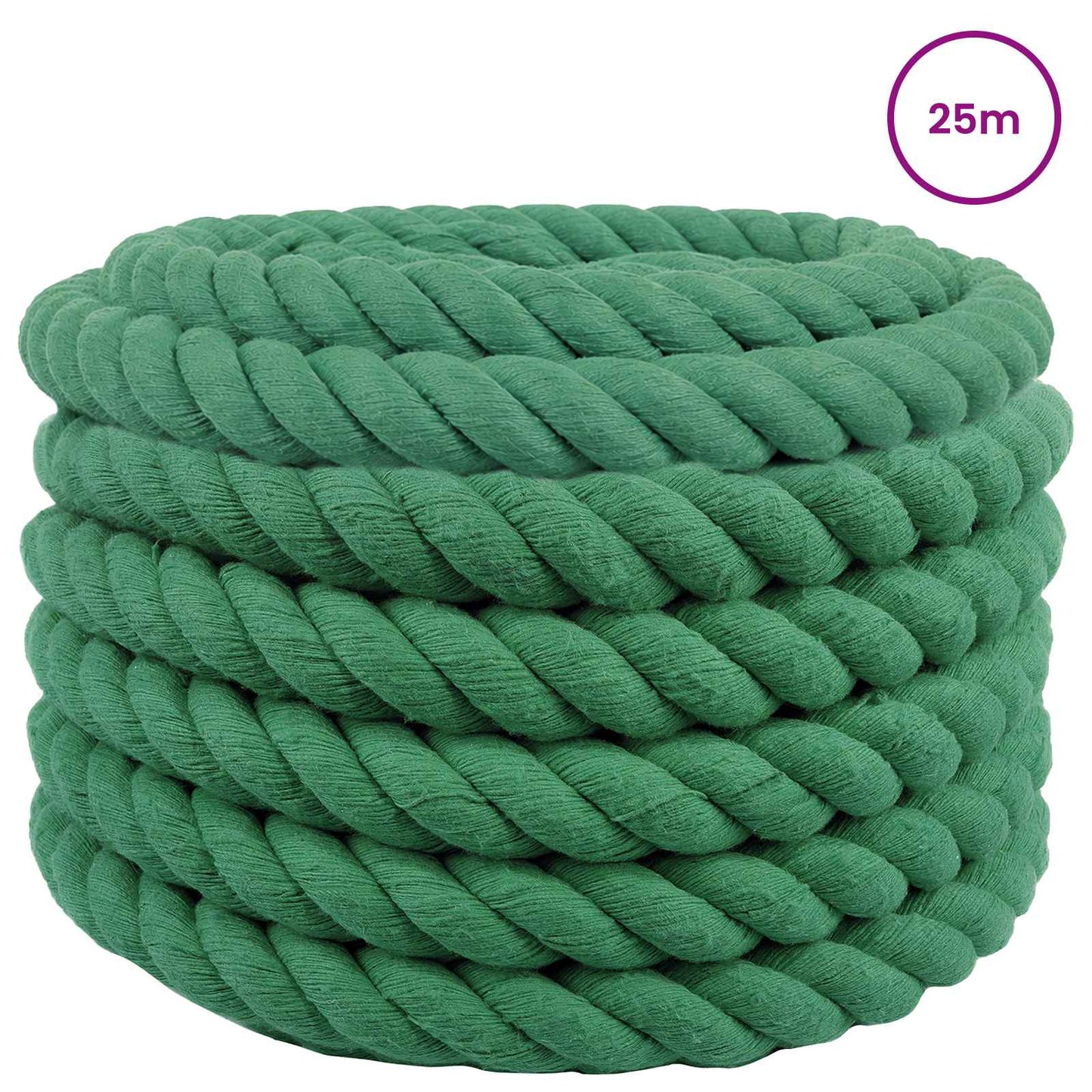 Touw Groen 3 x 3 x 2500 cm Katoen