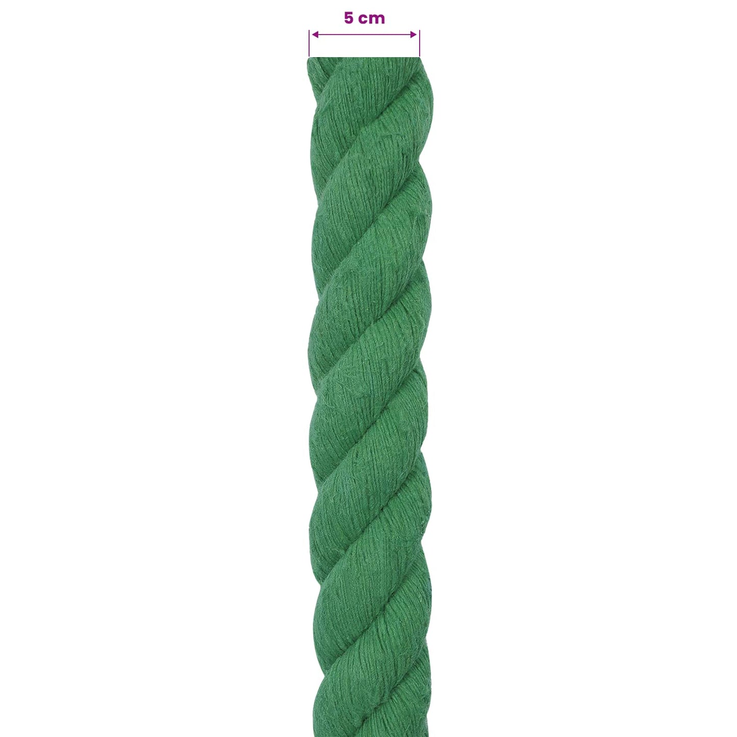 Touw Groen 5 x 5 x 1000 cm Katoen