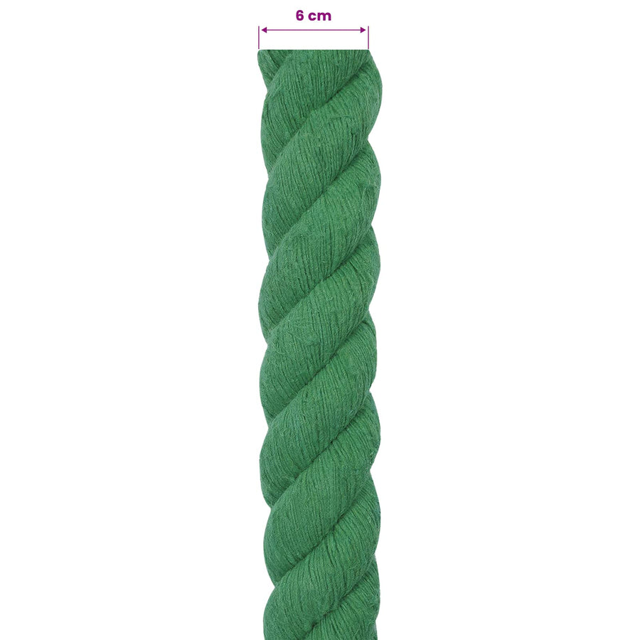 Touw Groen 6 x 6 x 1000 cm Katoen