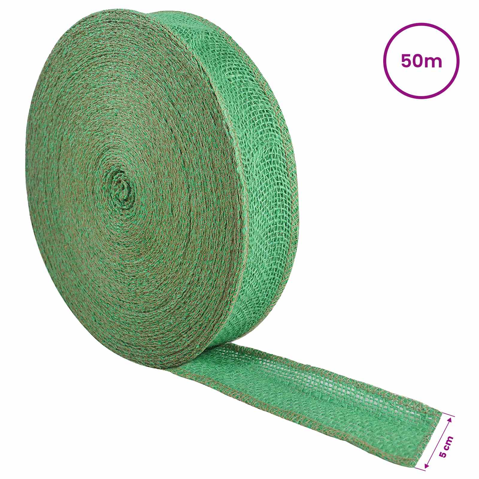 Jute Rol Groen 5 x 5000 cm