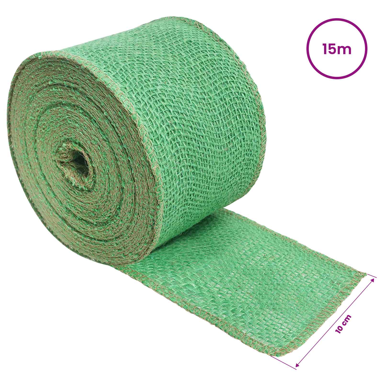 Jute Rol Groen 10 x 1500 cm