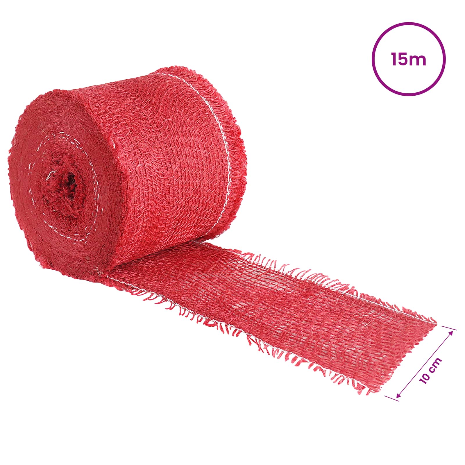 Jute Rol Rood 10 x 1500 cm