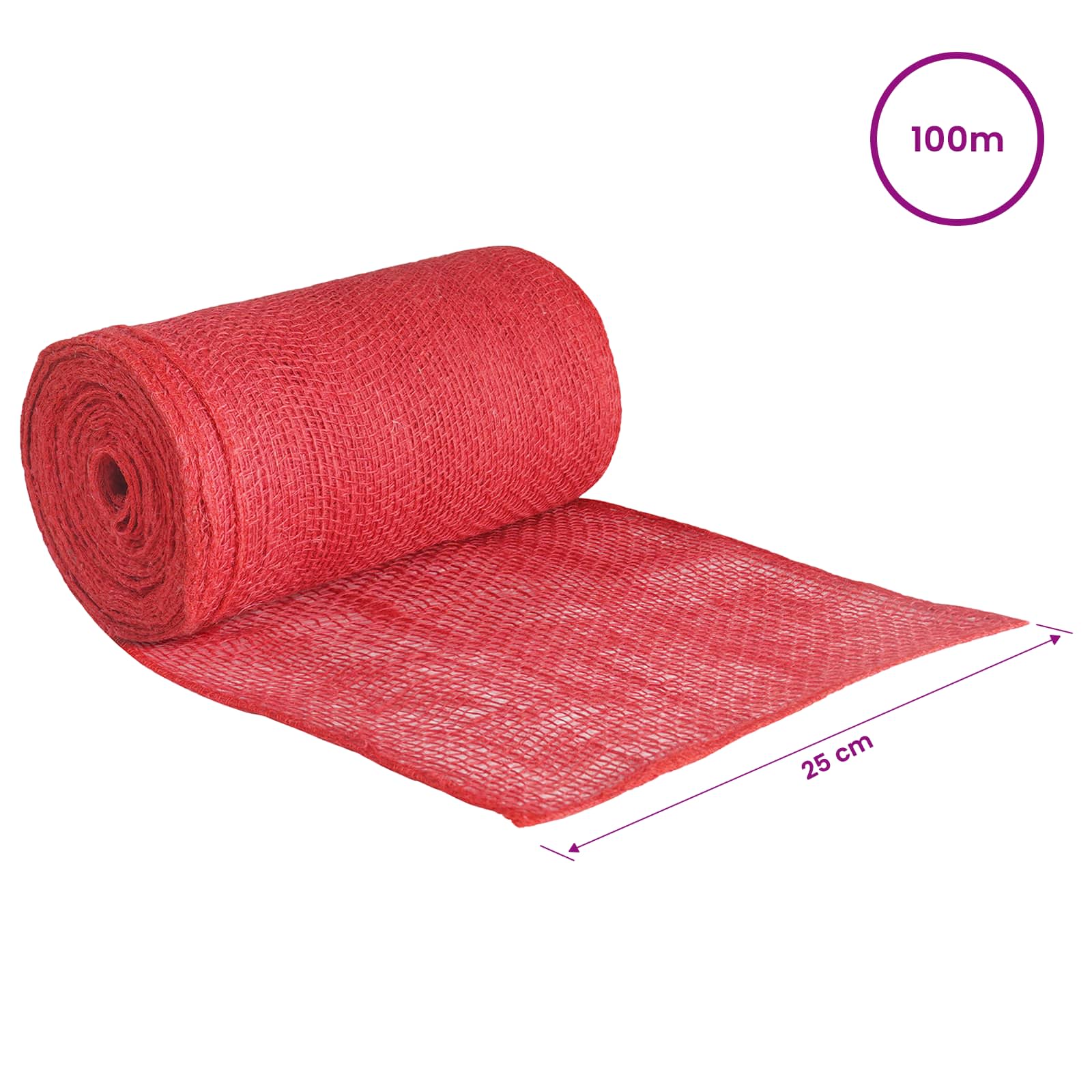 Jute Rol Rood 25 x 10000 cm