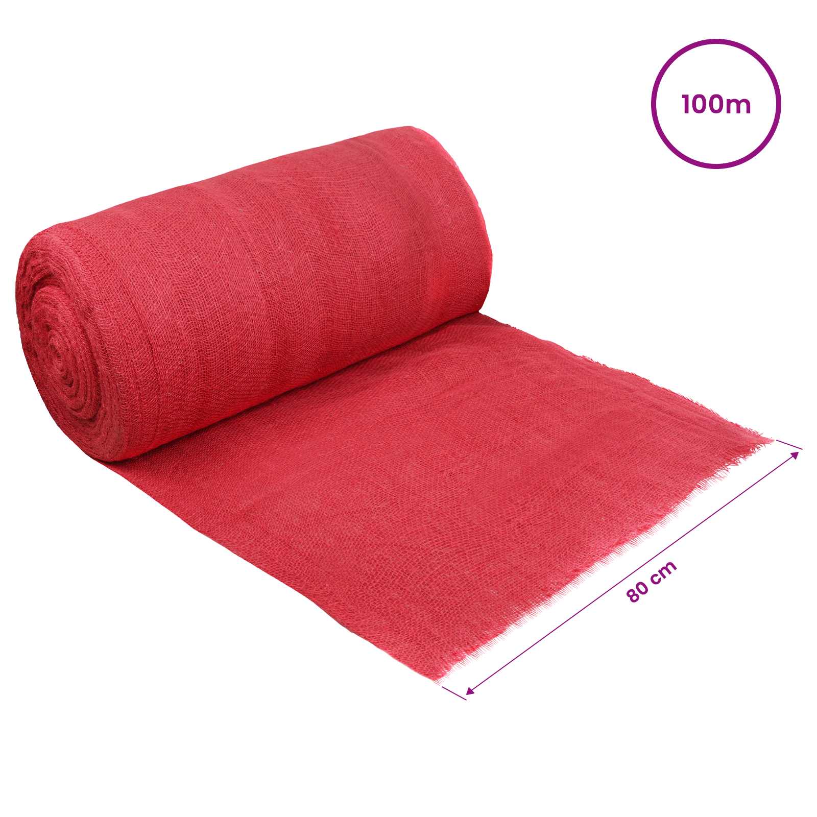 Jute Rol Rood 160 x 10000 cm