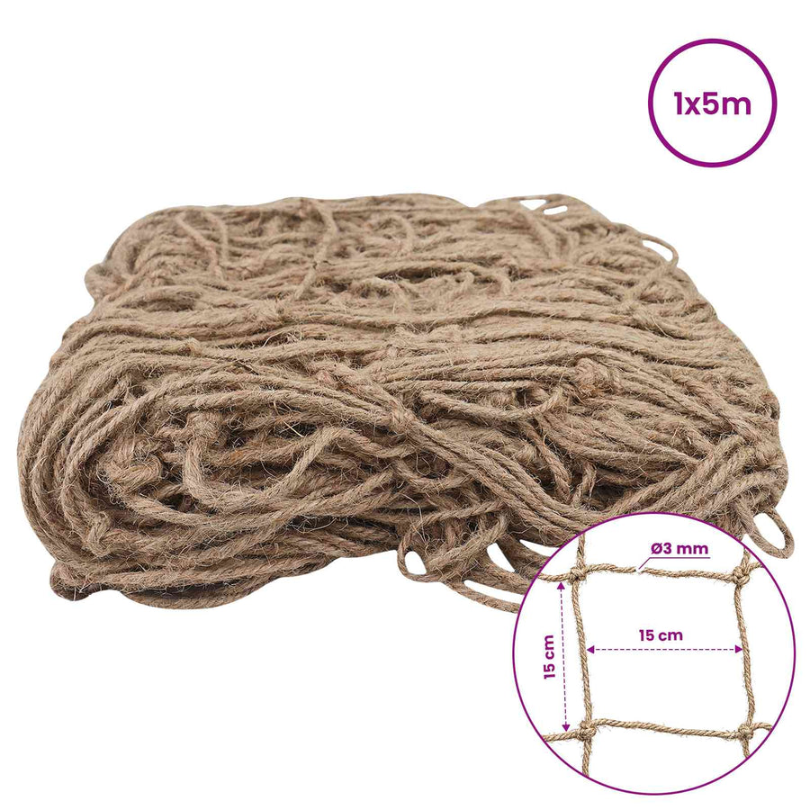 Jute plantensteun netting Naturel 1 x 5 m 100% Tossa Jute