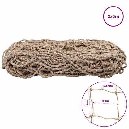Jute plantensteun netting Naturel 2 x 5 m 100% Tossa Jute