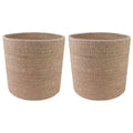 Plantenpot Set 2 pcs Naturel Ø 21 x 21 cm 100% Tossa Jute