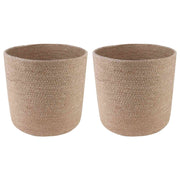 Plantenpot jute set 2 stuks Ø 28x28 cm naturel