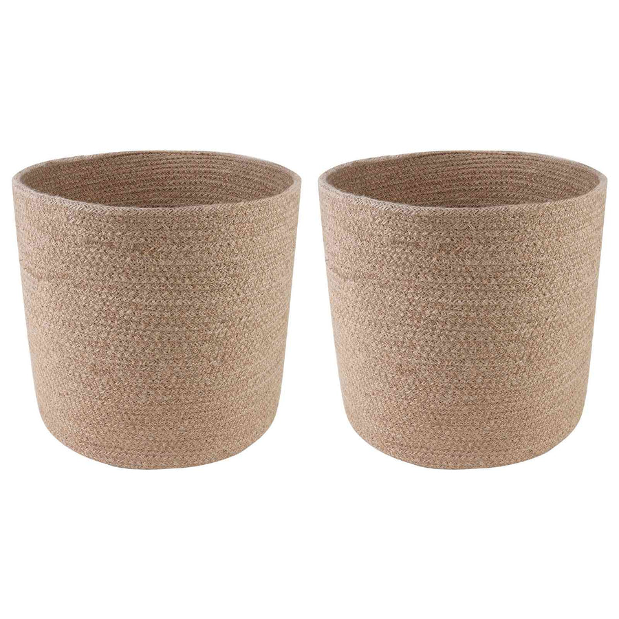 Plantenpot Set 2 pcs Naturel Ø 28 x 28 cm 100% Tossa Jute