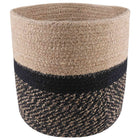 Plant Pot Set 2 pcs Natural and Black Ø 21 x 21 cm