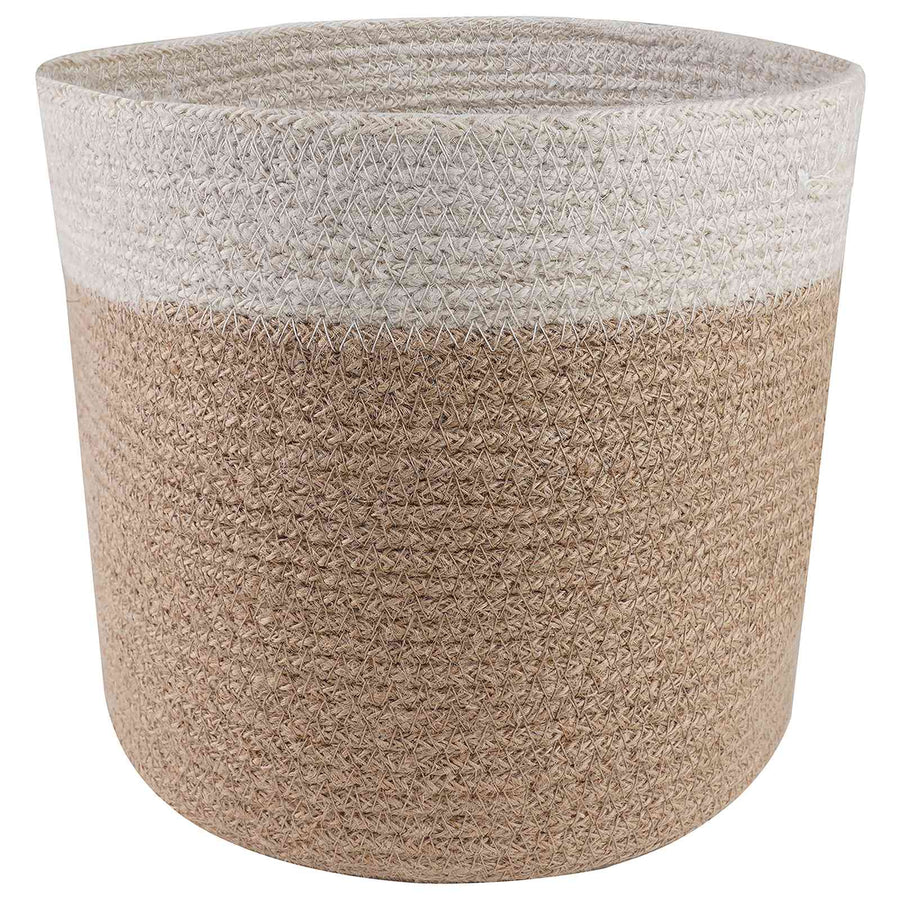 Plantenpot Set 2 pcs Natuurlijk en Wit Ø 28 x 28 cm