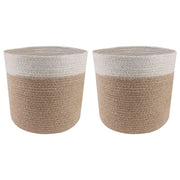 Plantenpot set 2 stuks jute Ø 21x21 cm
