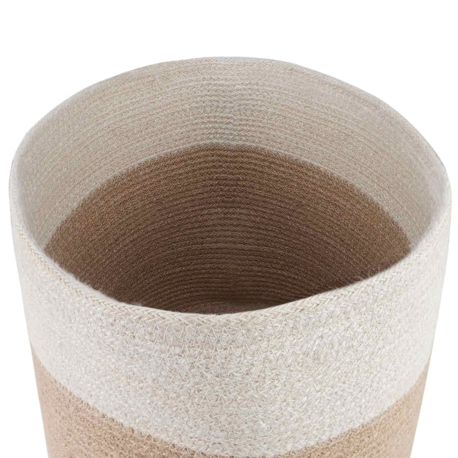 Plantenpot Set 2 pcs Natuurlijk en Wit Ø 28 x 28 cm