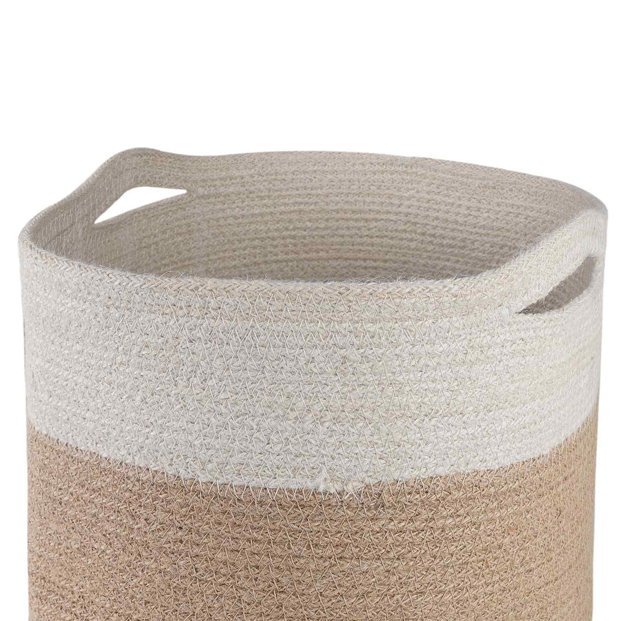 Plantenpot Set 2 pcs Natuurlijk en Wit Ø 28 x 28 cm