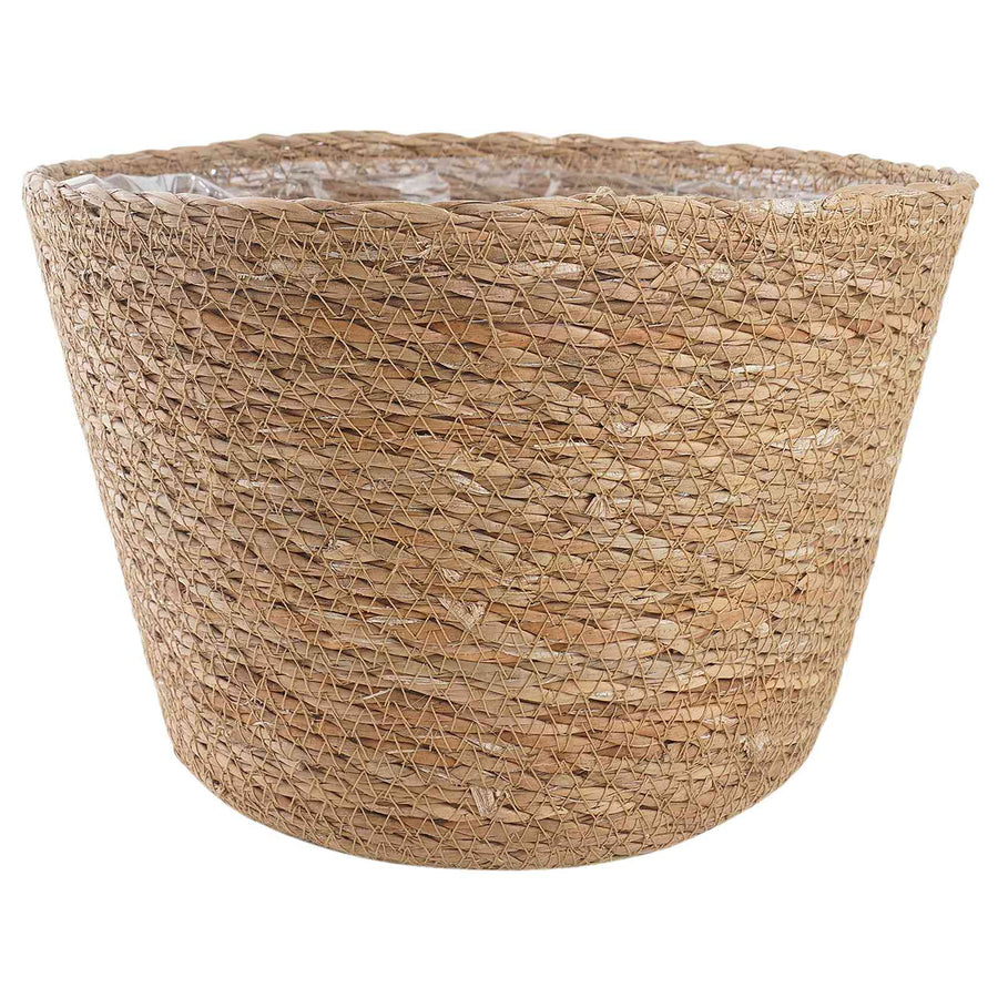 Zeegras Plantenmanden 3 pcs Naturel Ø26 x 19 cm 100% Zeegras