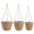 Zeegras Plantenmanden 3 pcs Naturel Ø26 x 19 cm 100% Zeegras
