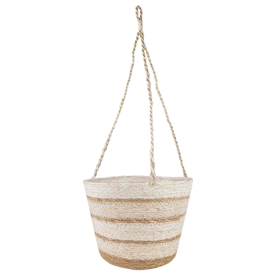 Zeegras Plantenmanden 3 pcs Natuurlijk, Wit en Beige
