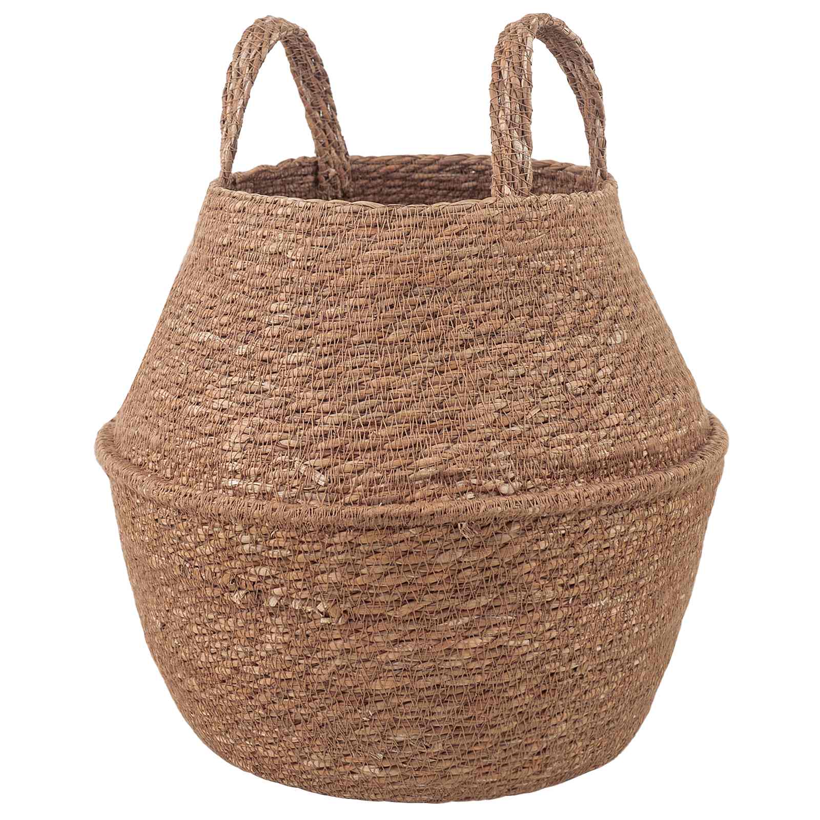 Plantenpot met handvatten Naturel Ø 22 x 20 cm 100% Zeegras