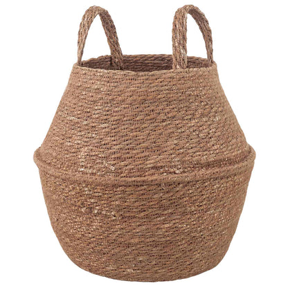 Plantenpot met handvatten Naturel Ø 22 x 20 cm 100% Zeegras