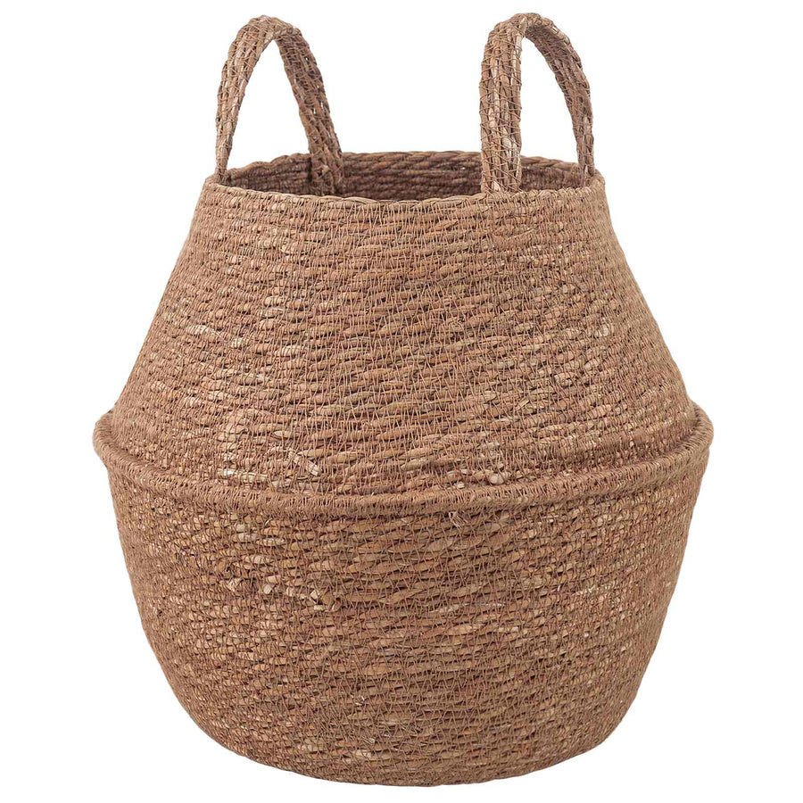 Plantenpot met handvatten Naturel Ø 22 x 20 cm 100% Zeegras