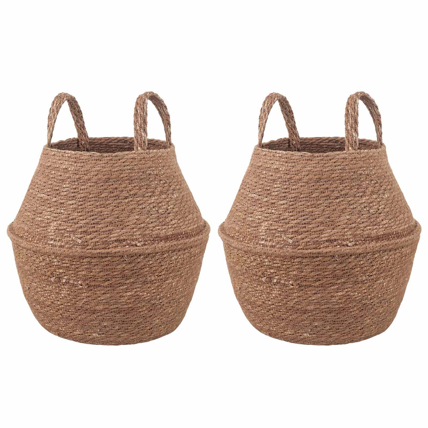 Plantenpot met handvatten 2 pcs Naturel Ø 22 x 20 cm
