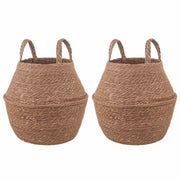 Plantenpot zeegras Ø 22 x 20 cm naturel 2 stuks