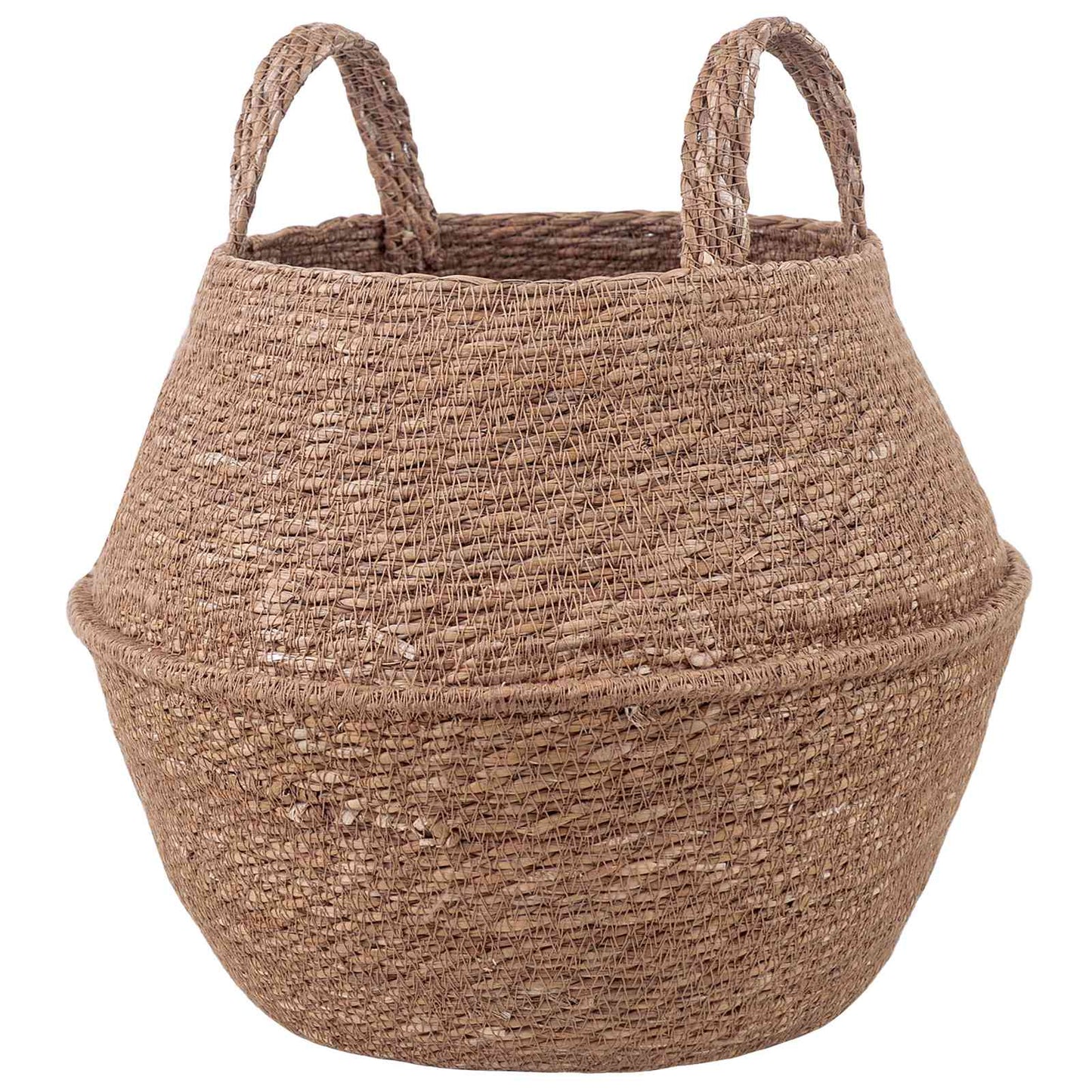 Plantenpot met handvatten Naturel Ø 32 x 32 cm 100% Zeegras