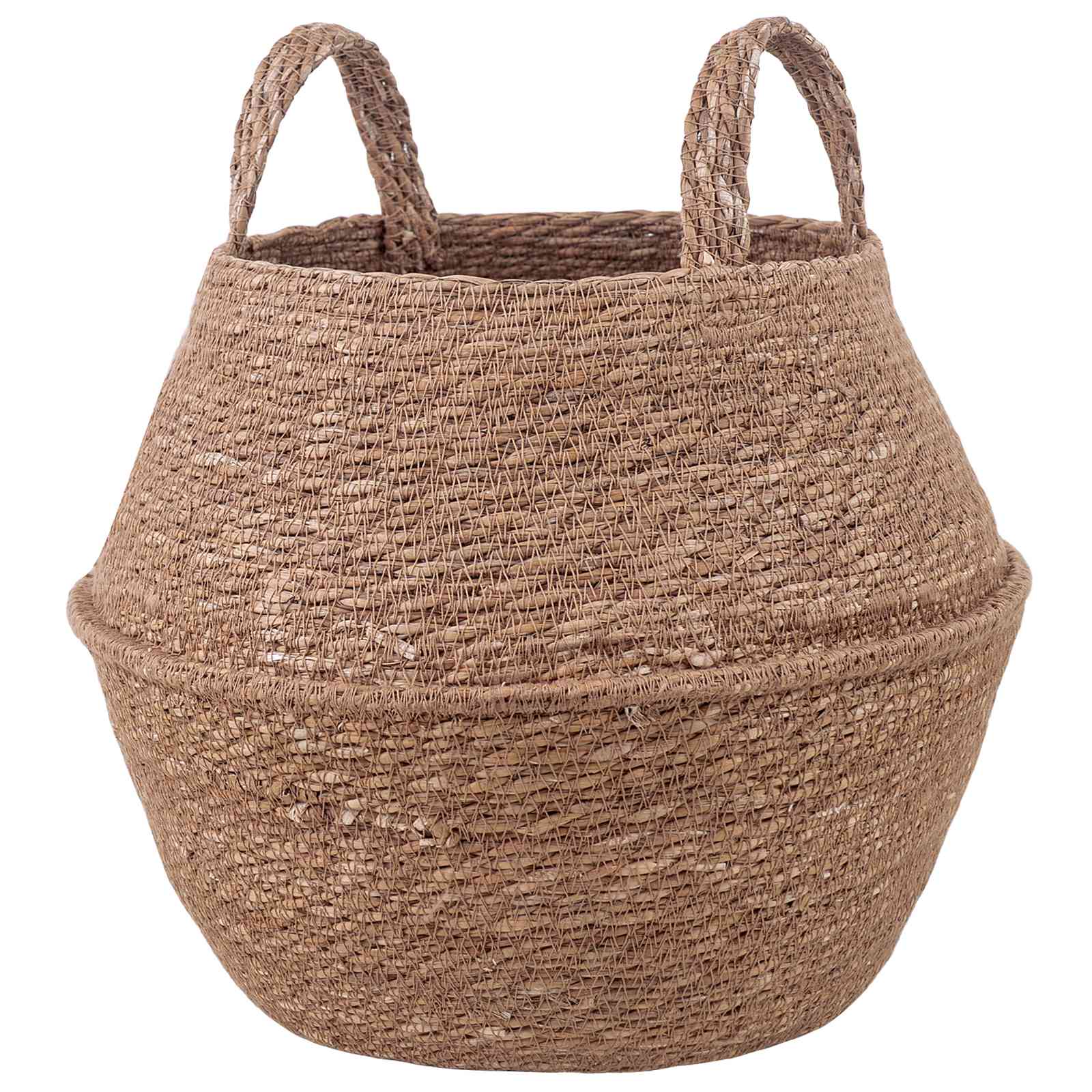 Plantenpot met handvatten Naturel Ø 32 x 32 cm 100% Zeegras