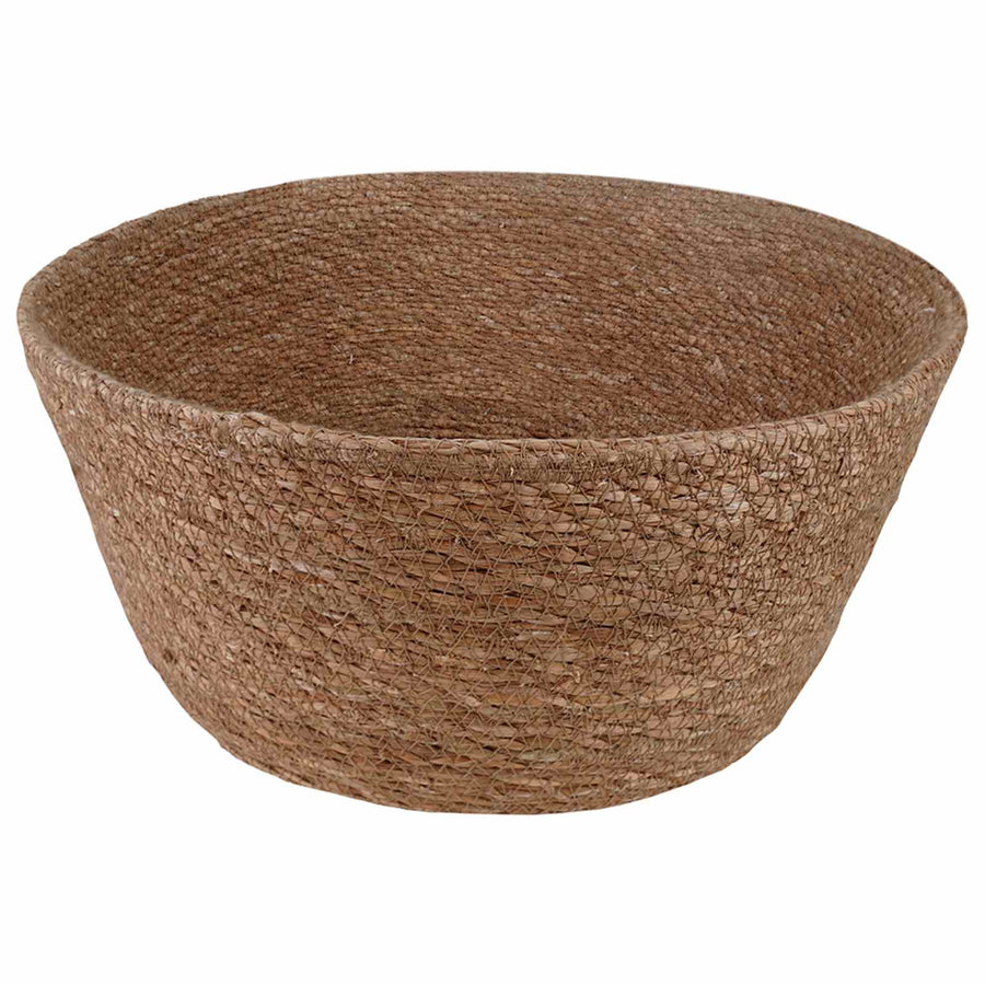 Plantenpot met handvatten Naturel Ø 32 x 32 cm 100% Zeegras