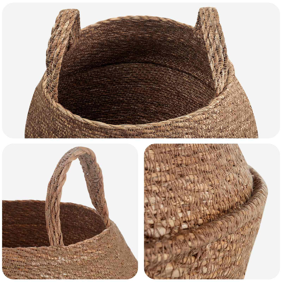 Plantenpot met handvatten 2 pcs Naturel Ø 32 x 32 cm