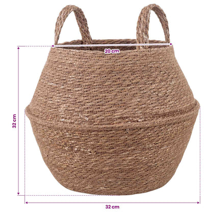 Plantenpot met handvatten 2 pcs Naturel Ø 32 x 32 cm